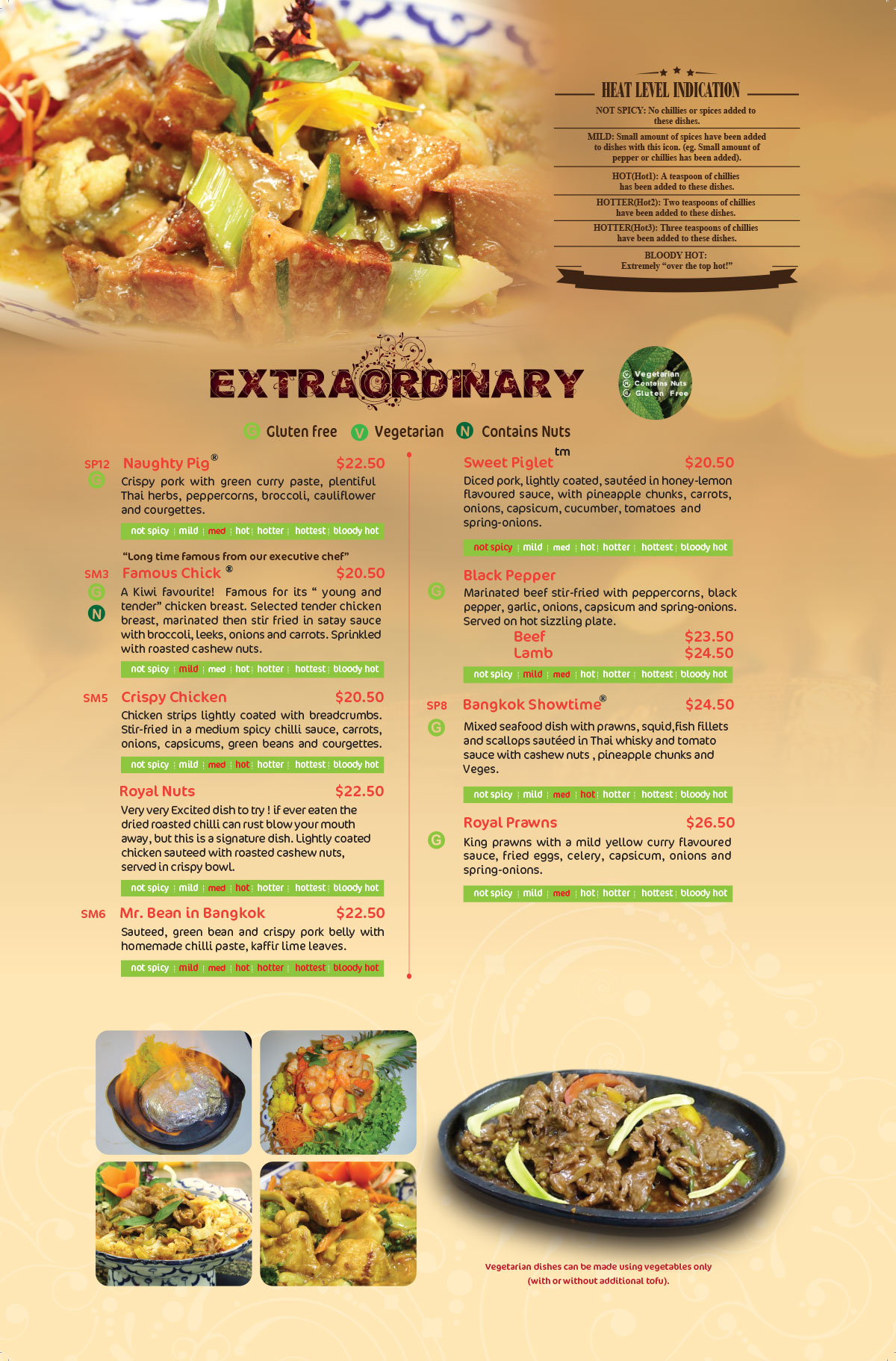 Whangarei Dinner Menu Thai Chef Restaurant