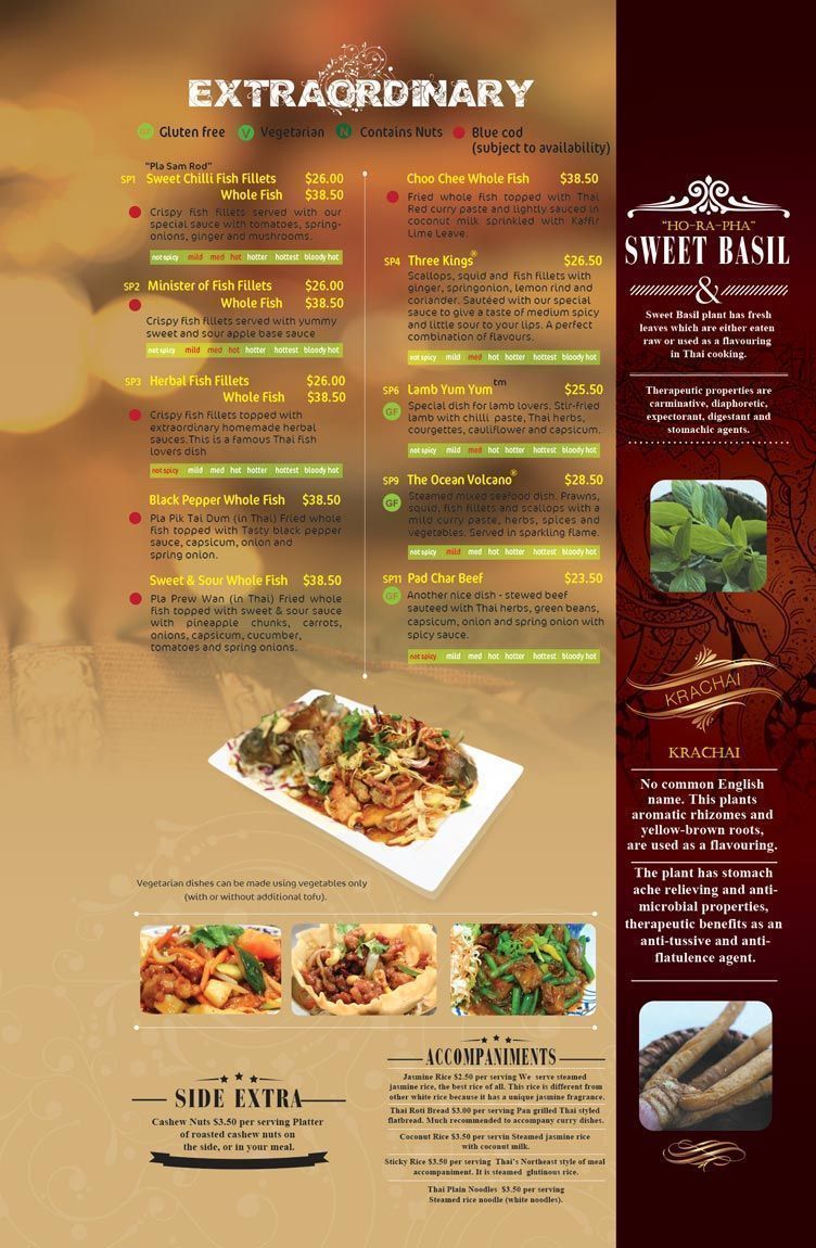 New Plymouth Diner Menu Thai Chef Restaurant